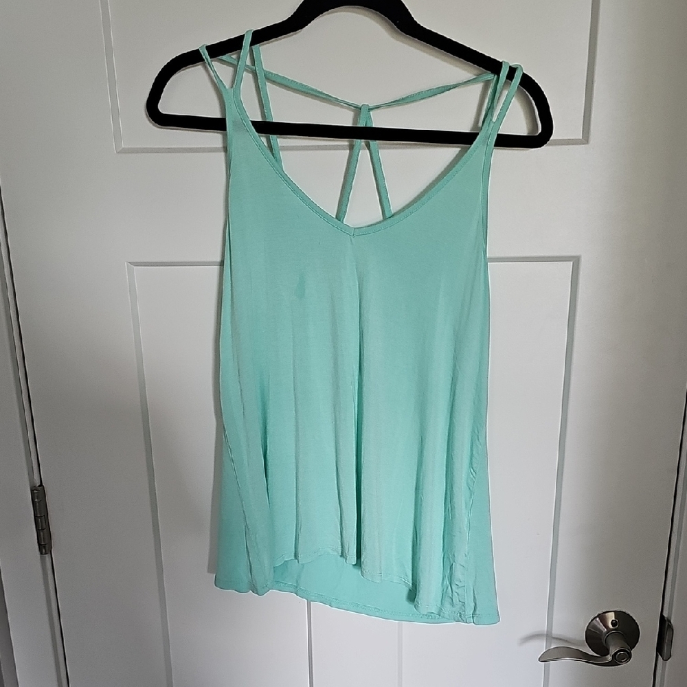 VENUS Light Green Strappy Tank Top
